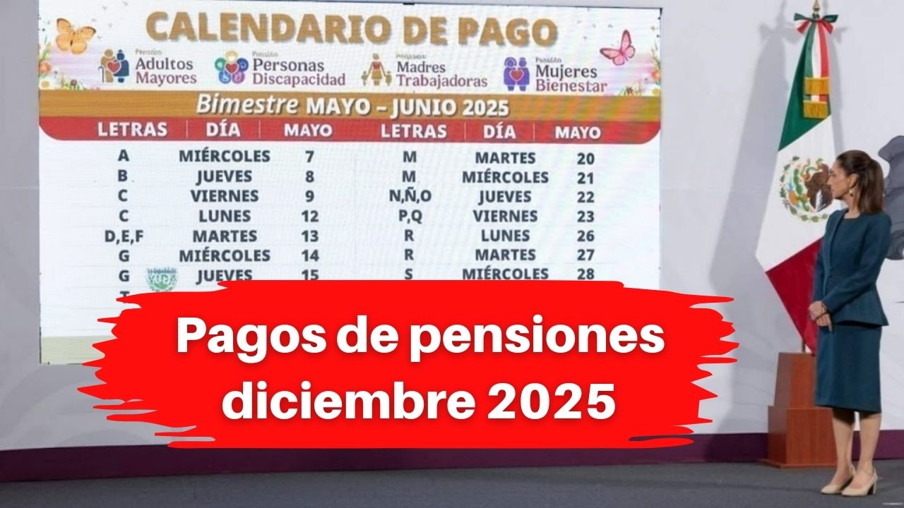 Pagos de pensiones diciembre 2025: Calendario Oficial y Días de Cobro por Bancos